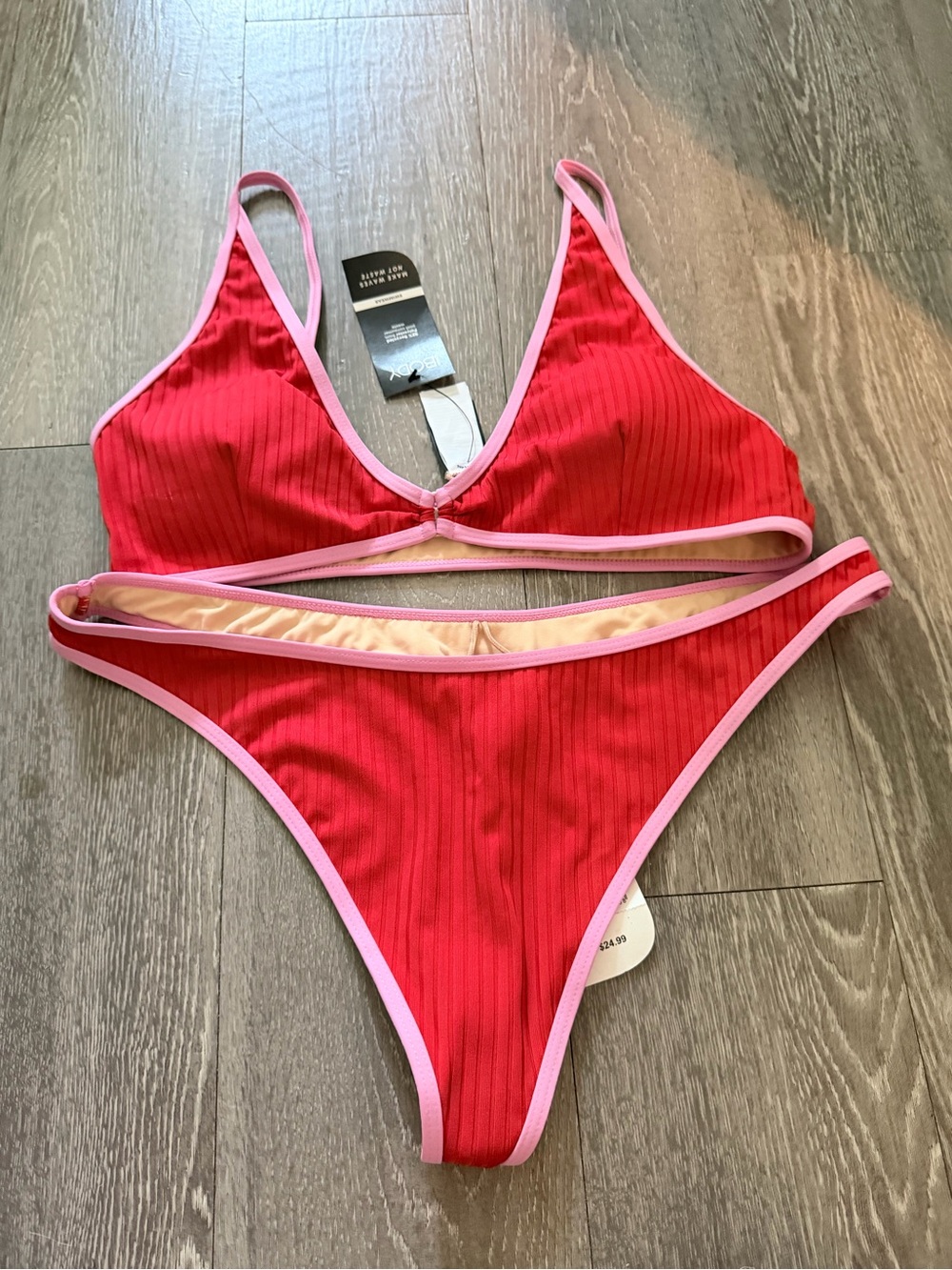 2 Piece Cotton On Body Red Bikini Size Large